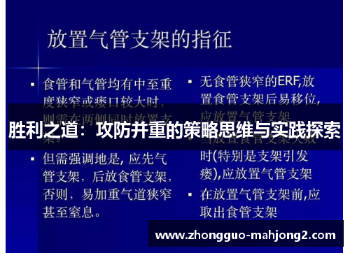 胜利之道：攻防并重的策略思维与实践探索