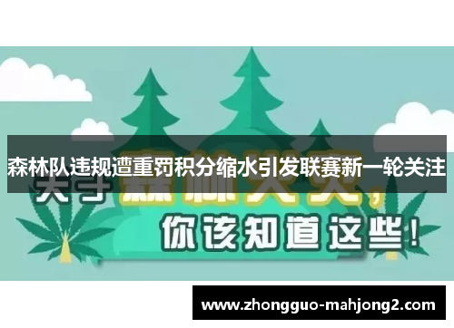 森林队违规遭重罚积分缩水引发联赛新一轮关注